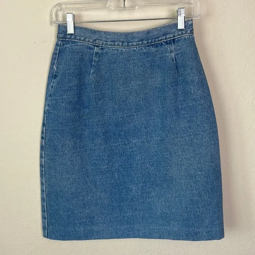 Vintage 90’s Union Bay stonewash denim pencil skirt junior’s 11